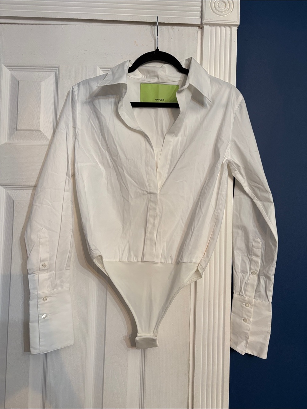 Gauge 81 Aomo White – Cotton Poplin Shirt Bodysuit - size 36 (small)- NEW - Picture 5 of 5